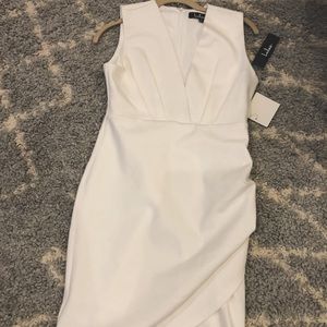 Lulus Cocktail Hour Ivory Wrap Dress - sz M, NWT